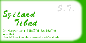 szilard tibad business card